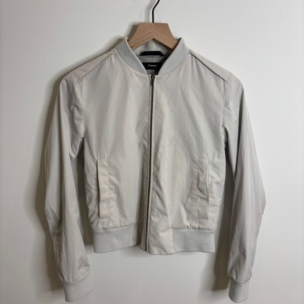 Theory Women's Grey and Cream Jacket